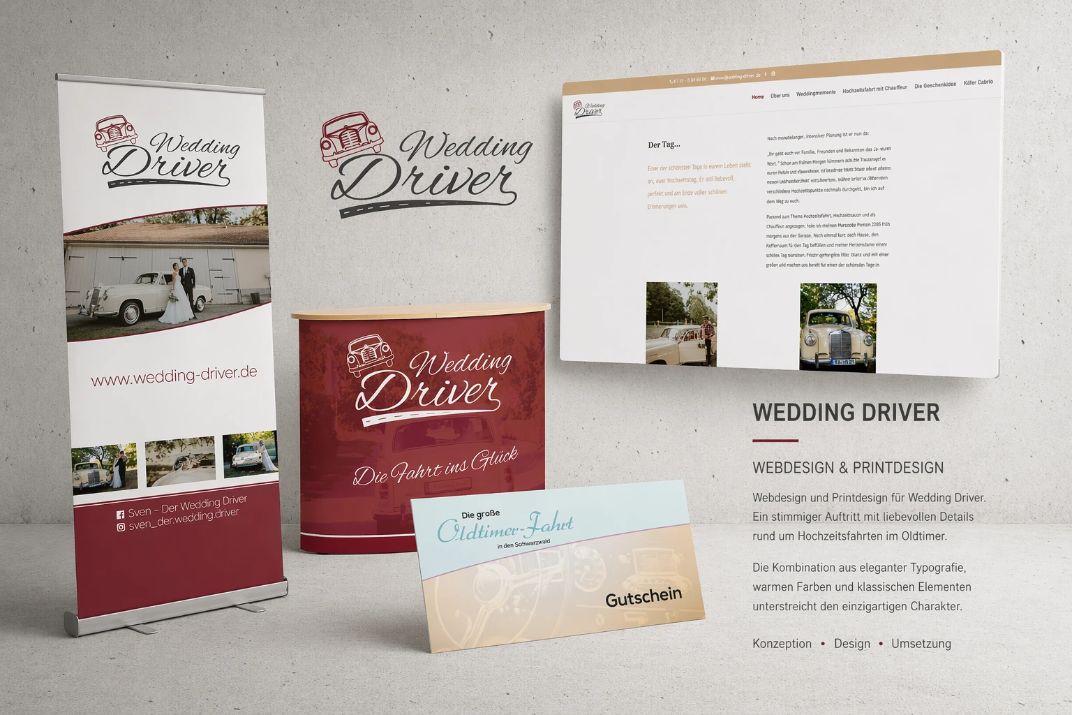 Roll-Up Gutschein Wedding Driver