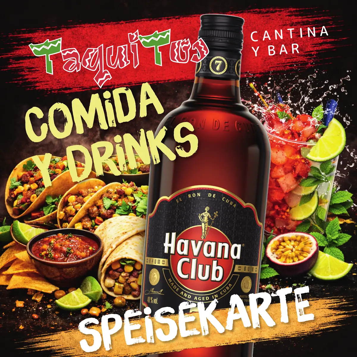 Titel der Speisekarte Taquitos Koblenz