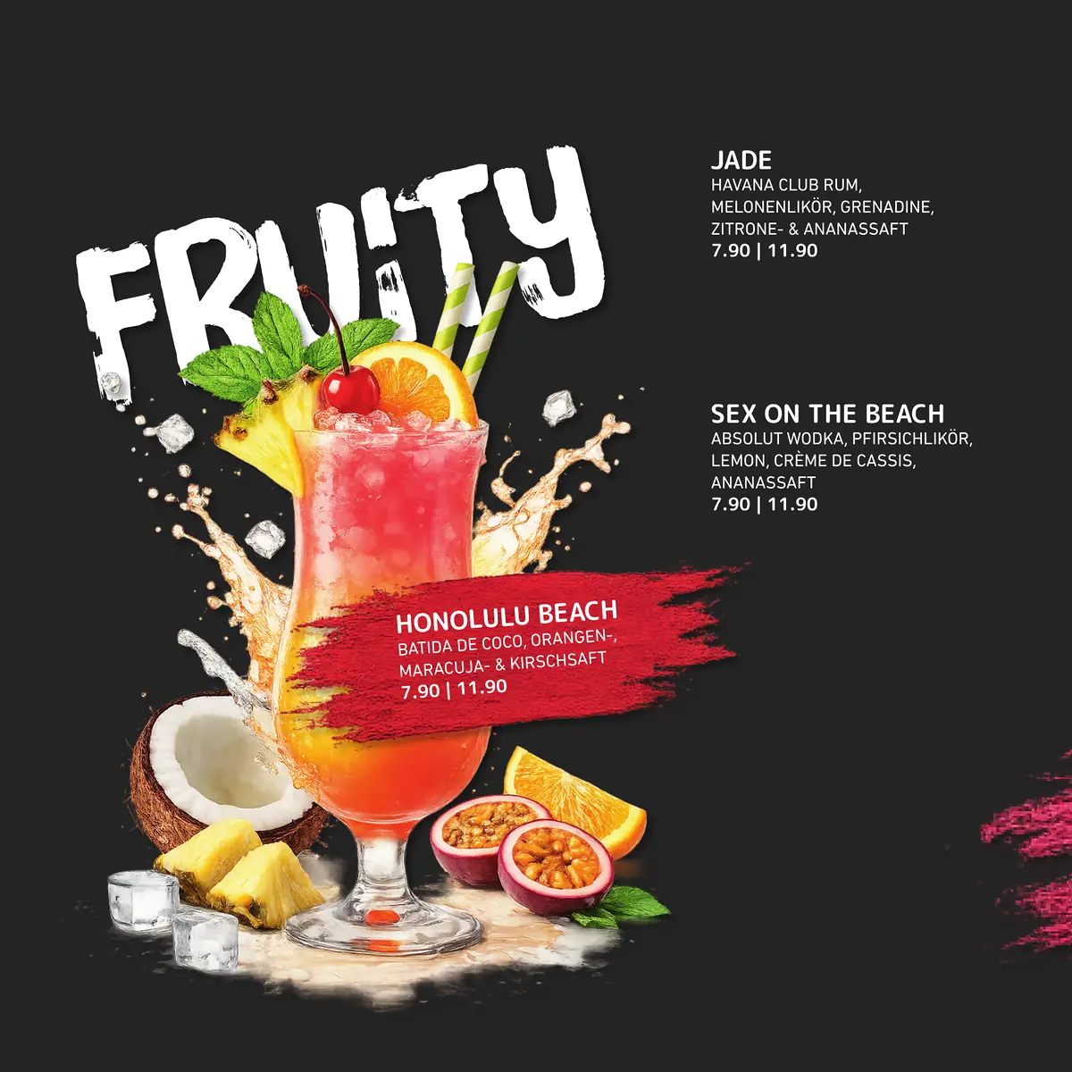 Fruity – Kategorie in der Taquitos Speisekarte